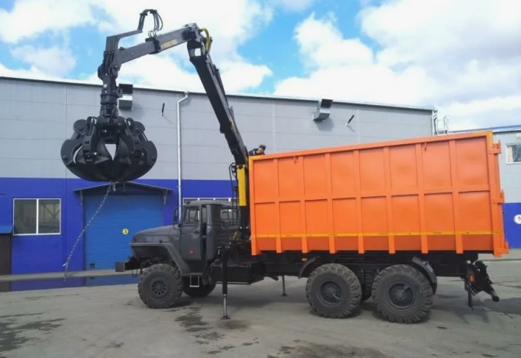 Ломовоз Урал 4320 КМУ Майман 100S (ММ-100)